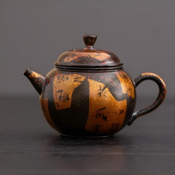 Ruyi Lacquer Rock Clay Teapot